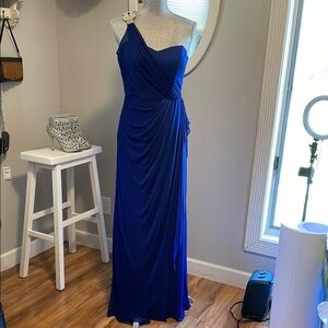 Dancing Queen Blue One Shoulder Dress